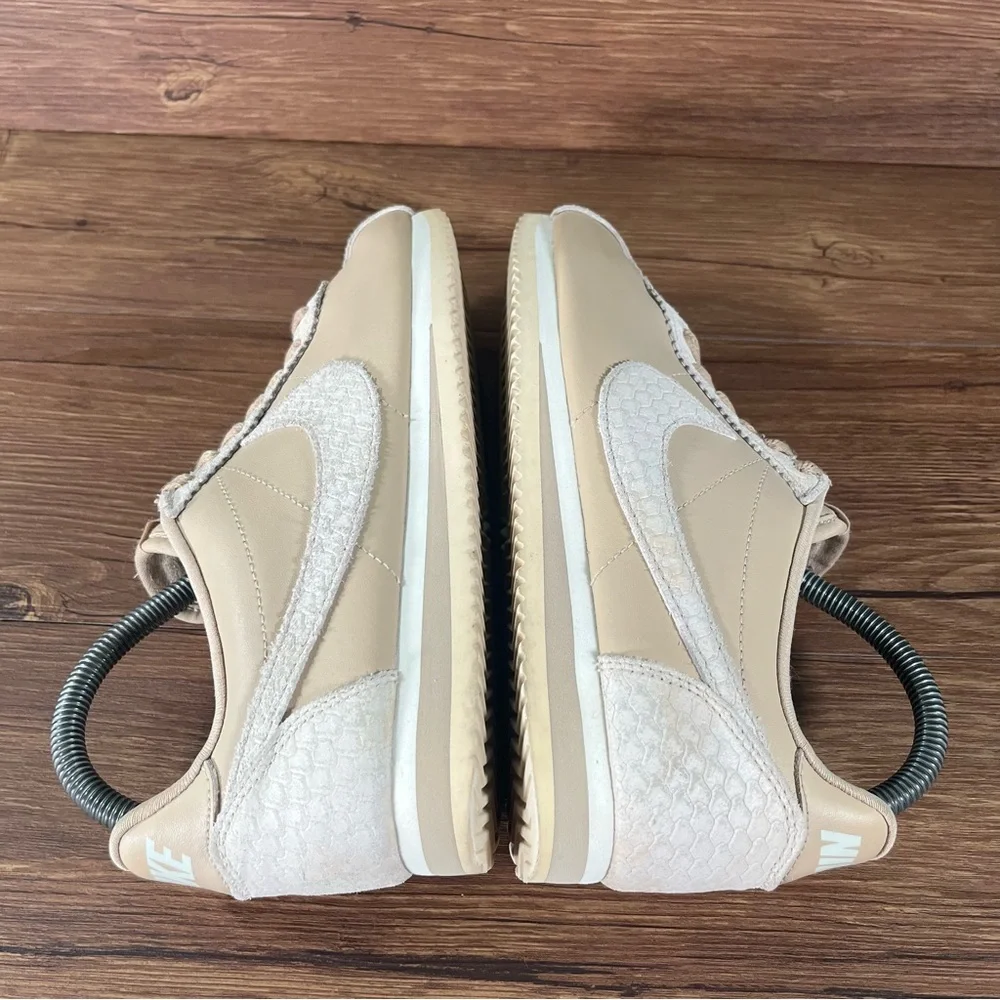 NIKE CORTEZ PREMIUM ‘Beige’ Leather Vintage Sneakers Women’s Size 8 Shoes - Picture 2 of 11